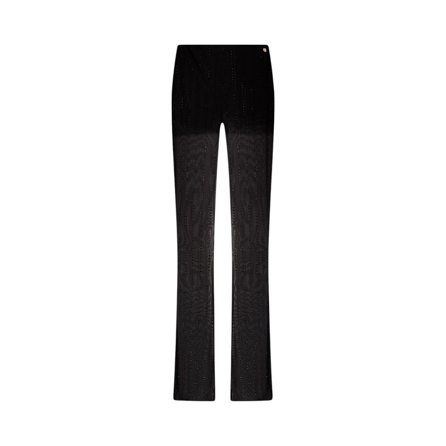 Pantaloni donna in tulle con strass