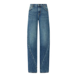 Jeans donna con cuciture asimmetriche