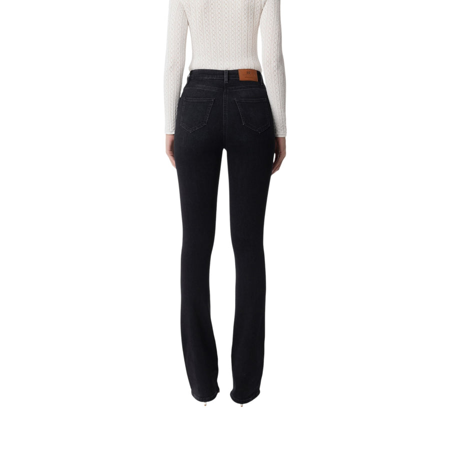 Jeans donna  con taschini e dettagli a fiocco