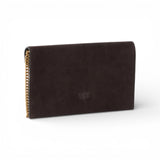 Borsa a bustina piccola in suede con borchie e tracolla