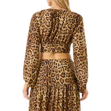 Top donna crop leopard resort