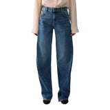 Jeans donna con cuciture asimmetriche