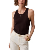 Top donna con mini logo