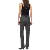 Pantaloni donna a sigaretta in misto lana stretch