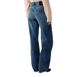 Jeans donna con cuciture asimmetriche