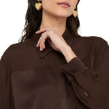 Camicia donna in crêpe de chine