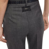 Pantaloni donna a sigaretta in misto lana stretch