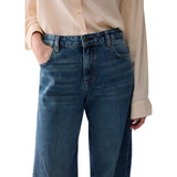 Jeans donna con cuciture asimmetriche