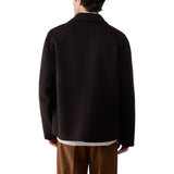 Overshirt uomo in panno di lana