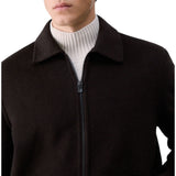 Overshirt uomo in panno di lana