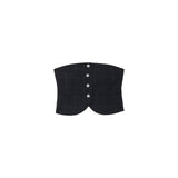 Top donna bustier patchwork check