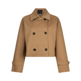 Trench donna corto in gabardine