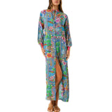 Vestito donna lungo ml lunrga denim mexican
