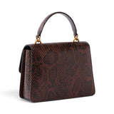 Borsa Donna a mano Mini Love Bag One Top Handle Light in pelle con stampa pitone