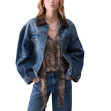 Giacca donna oversize in denim