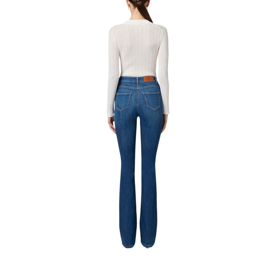 Jeans donna  con taschini e dettagli a fiocco