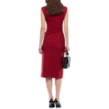 Abito donna midi a tubino con cintura