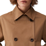 Trench donna corto in gabardine