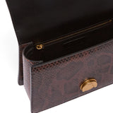 Borsa Donna a mano Mini Love Bag One Top Handle Light in pelle con stampa pitone