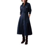 Abito donna lungo chemisier in denim