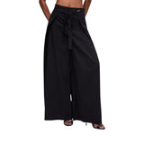 Pantaloni donna lunghi in popeline