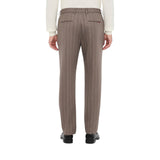 Pantaloni uomo in lana e cotone a righe