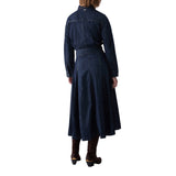 Abito donna lungo chemisier in denim