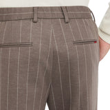 Pantaloni uomo in lana e cotone a righe