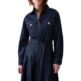 Abito donna lungo chemisier in denim