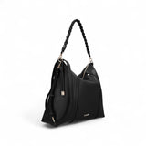 Borsa  donna hobo con manico intrecciato e tracolla
