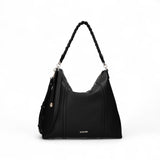 Borsa  donna hobo con manico intrecciato e tracolla