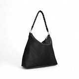 Borsa  donna hobo con manico intrecciato e tracolla