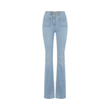 Jeans donna a zampetta con taschini