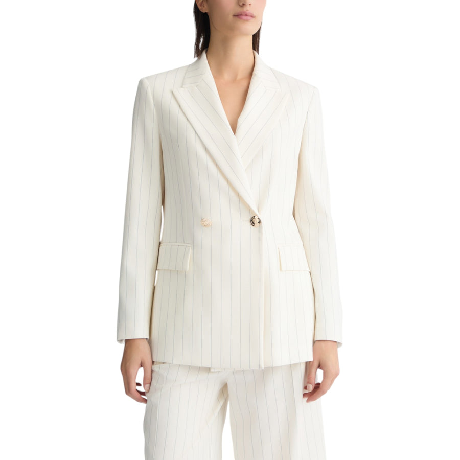 Blazer donna doppiopetto gessato