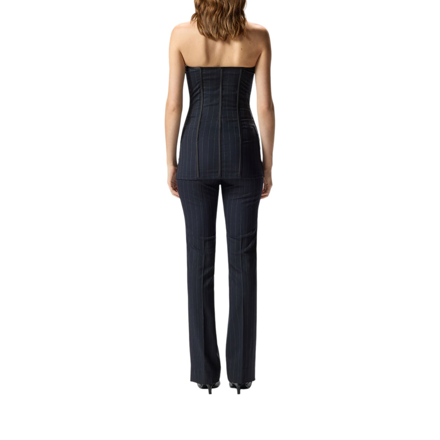 Top donna bustino in lana poly gessata