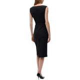 Abito donna midi a tubino con cintura
