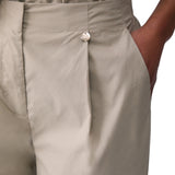 Pantaloni donna flare in popeline