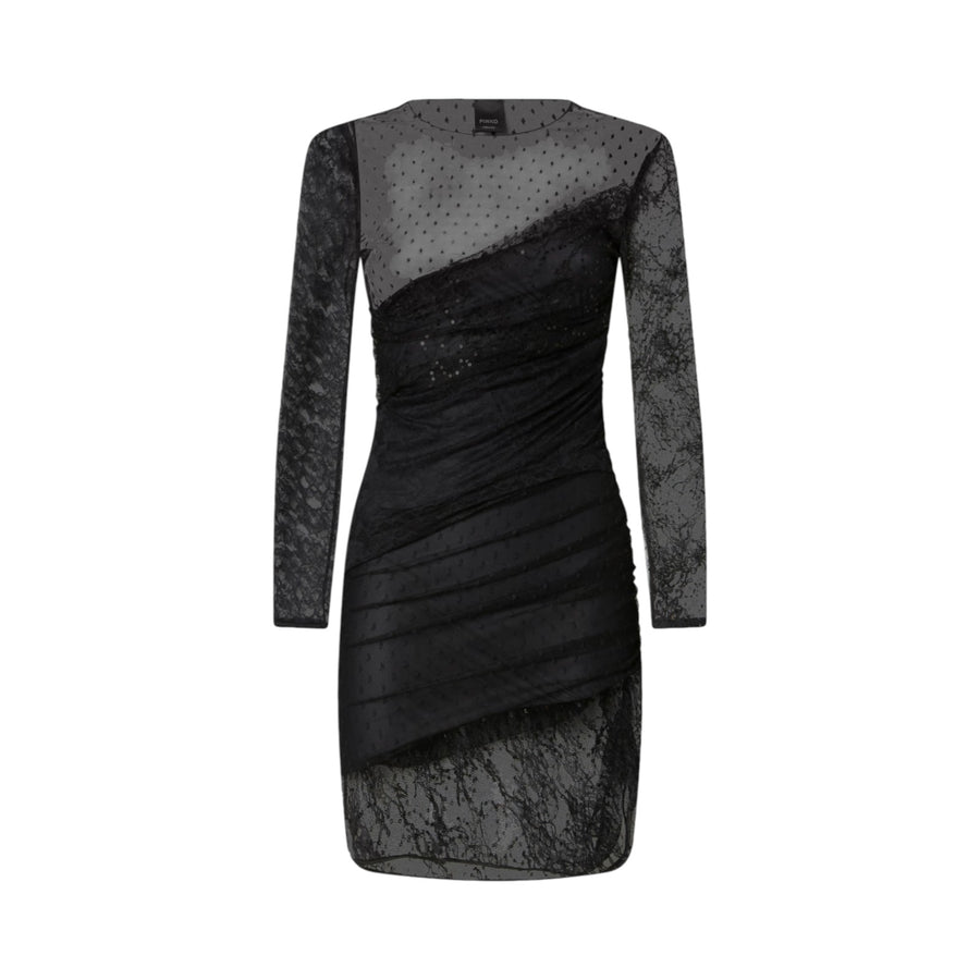 Abito donna in pizzo effetto patchwork