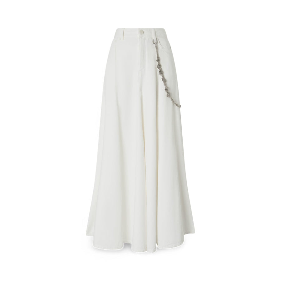 Maxi gonna donna con catena gioiello