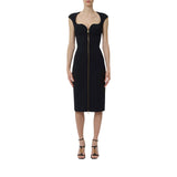 Abito donna in doppio crêpe stretch