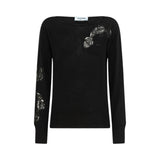 Maglia donna in lana e pizzo