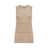Top donna in maglia di misto cotone