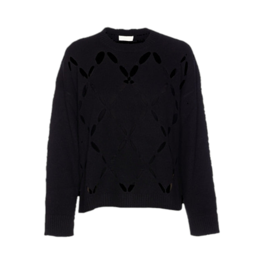 Maglia donna 100% lana con cut-out