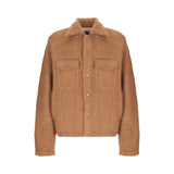 Giacca uomo trucker bouclè in misto lana