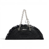 Borsa donna a spalla in rafia