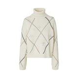 Dolcevita donna jacquard con strass