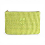 Pochette donna in rafia con logo Love Birds