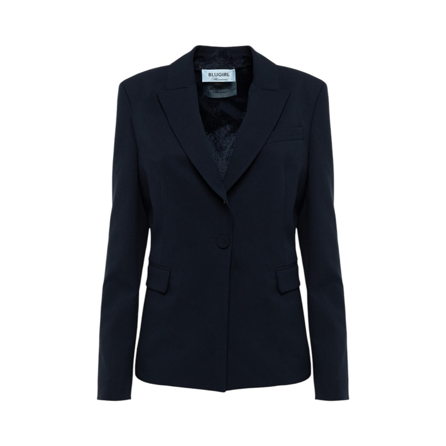 Giacca donna in flanella e top in pizzo