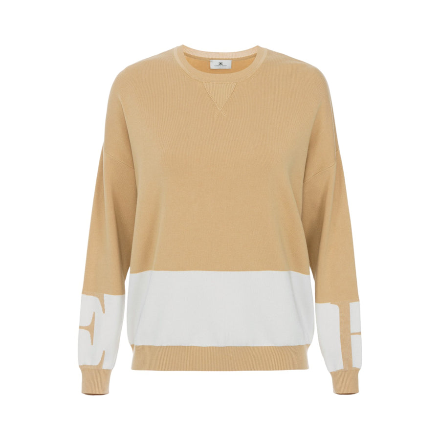 Maglia donna in viscosa con bande lucide
