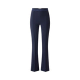 Pantaloni donna in doppio crêpe stretch e raso
